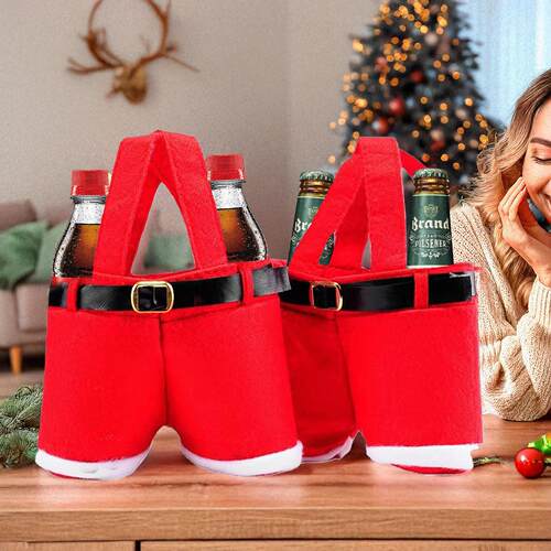 Christmas decorations Christmas pants gift bags手提袋酒瓶套