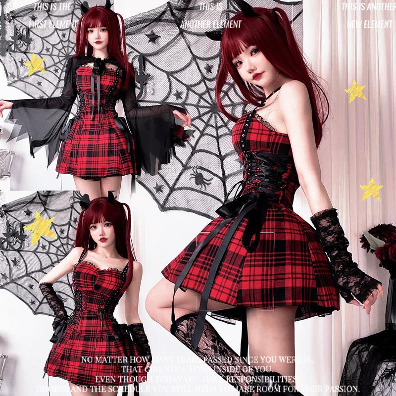 Halloween Lolita Dress万圣节欧美暗黑哥特蕾丝辣妹洛丽塔连衣裙