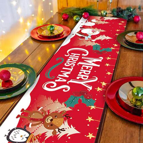Christmas table decoration household kitchen table flag