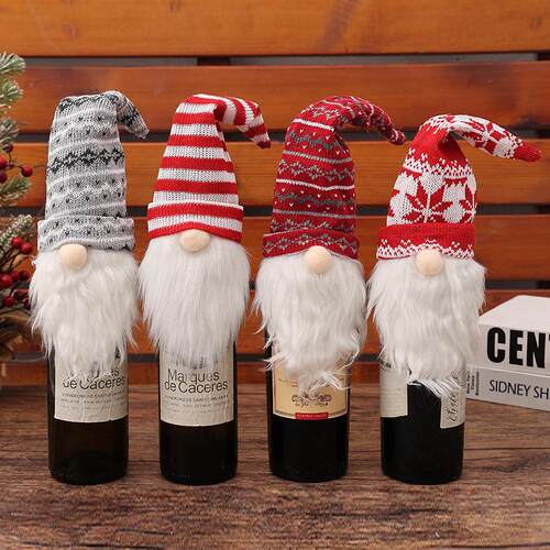 Christmas Decoration Faceless Doll Wine Bottle Cover酒瓶套