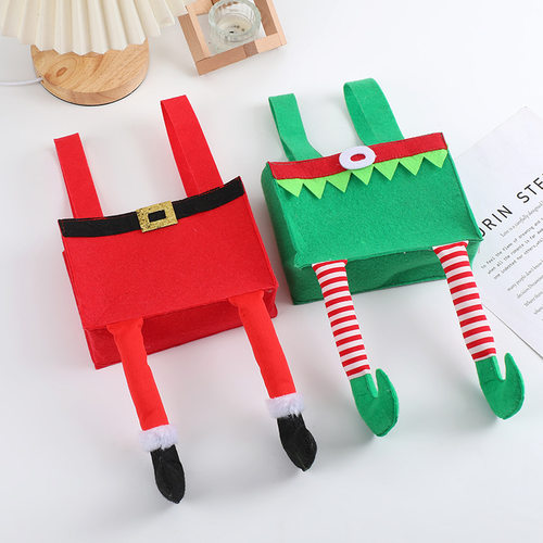 Christmas trouser bag candy bag Decorate candy bag圣诞裤袋