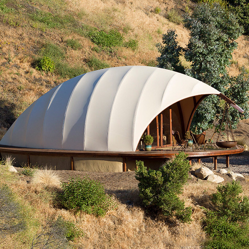 景区度假营地户外帐篷野奢贝壳酒店弧形民宿篷房球形星空房屋艺术