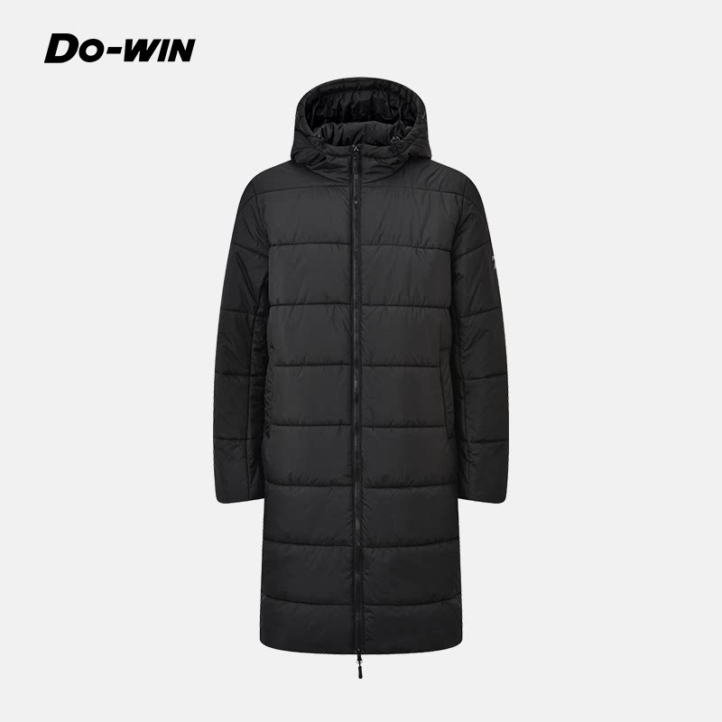 多威运动棉服男女加厚保暖户外防风连帽拉链中长款棉衣2552109