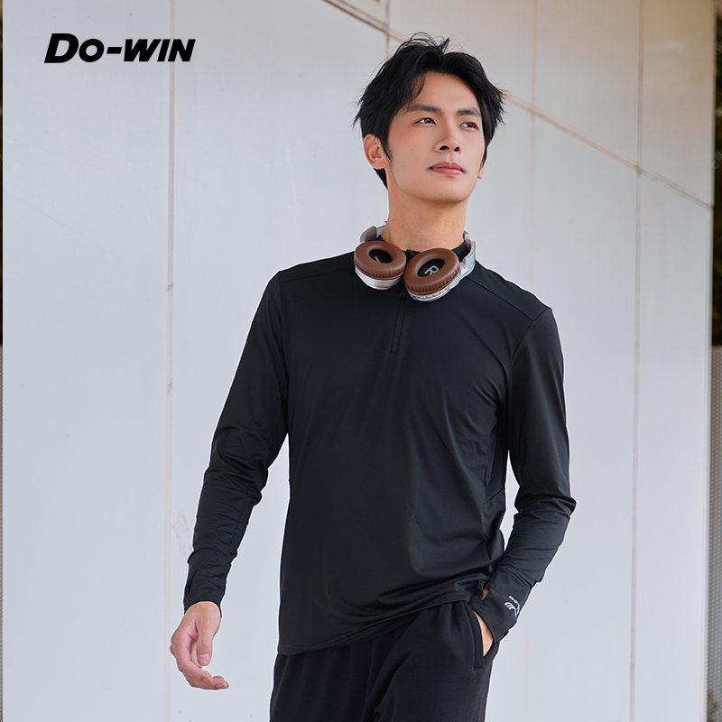 多威运动长袖T恤男装新款健身训练立领弹力运动服休闲跑步套头衫,运动服/休闲服装,运动T恤,淘宝优惠券,粉丝福利购,淘宝优惠卷