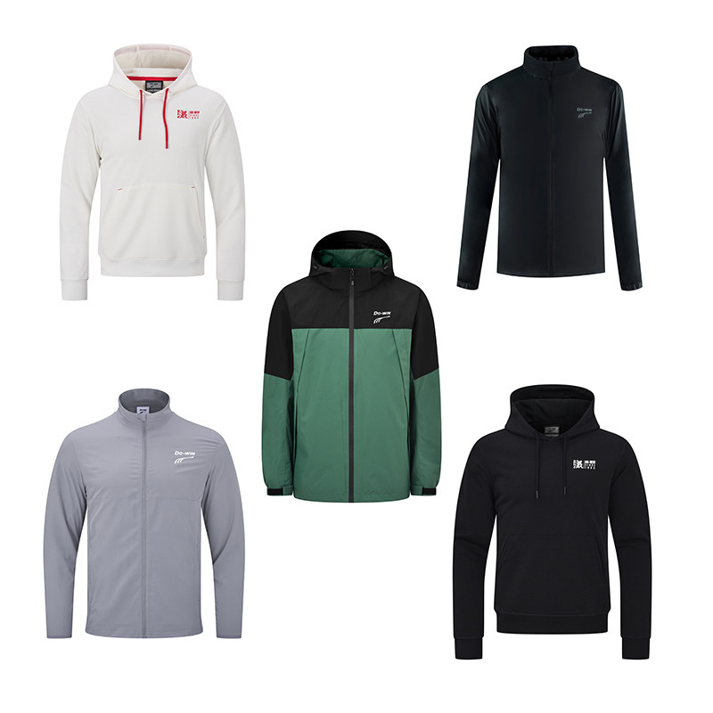 多威男女通用上衣运动外套连帽外套卫衣长袖上衣夹克运动连帽卫衣