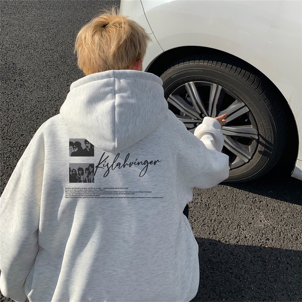 psobrond店oaoo蒙马特青港潮先生秋简约字母宽松连帽卫衣外套大码