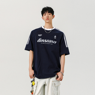 psobrond店oaoo蒙马特青港潮先生复古高街t恤短袖运动上衣男体恤