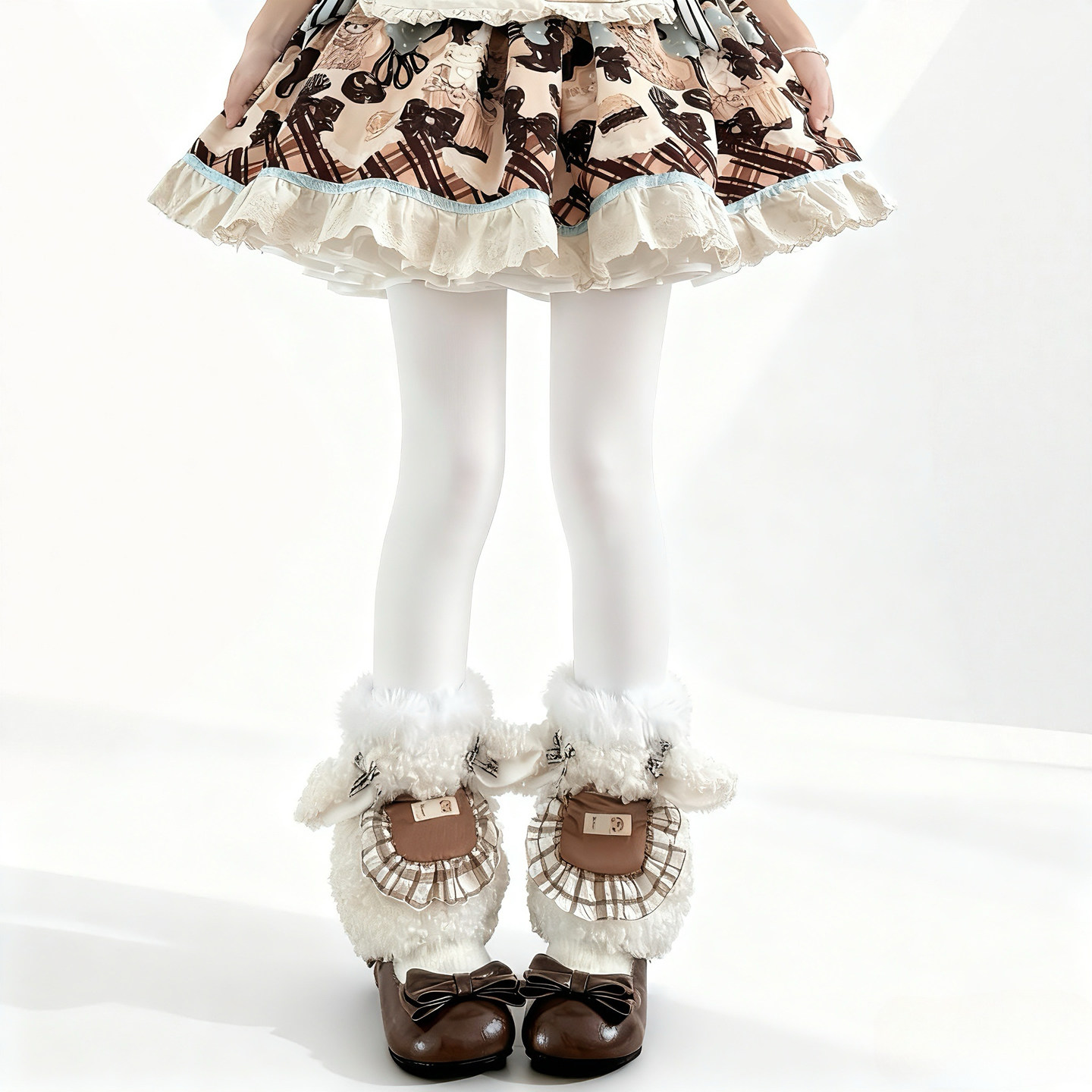 原创秋冬Lolita围裙卷毛绵羊腿套叠穿毛毛中筒袜可爱保暖jk袜套,女士内衣/男士内衣/家居服,中筒袜,淘宝优惠券,粉丝福利购,淘宝优惠卷