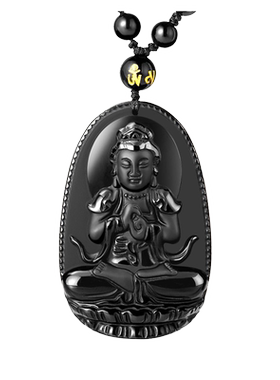 阿尼陀佛本命年项链吊坠虎眼石