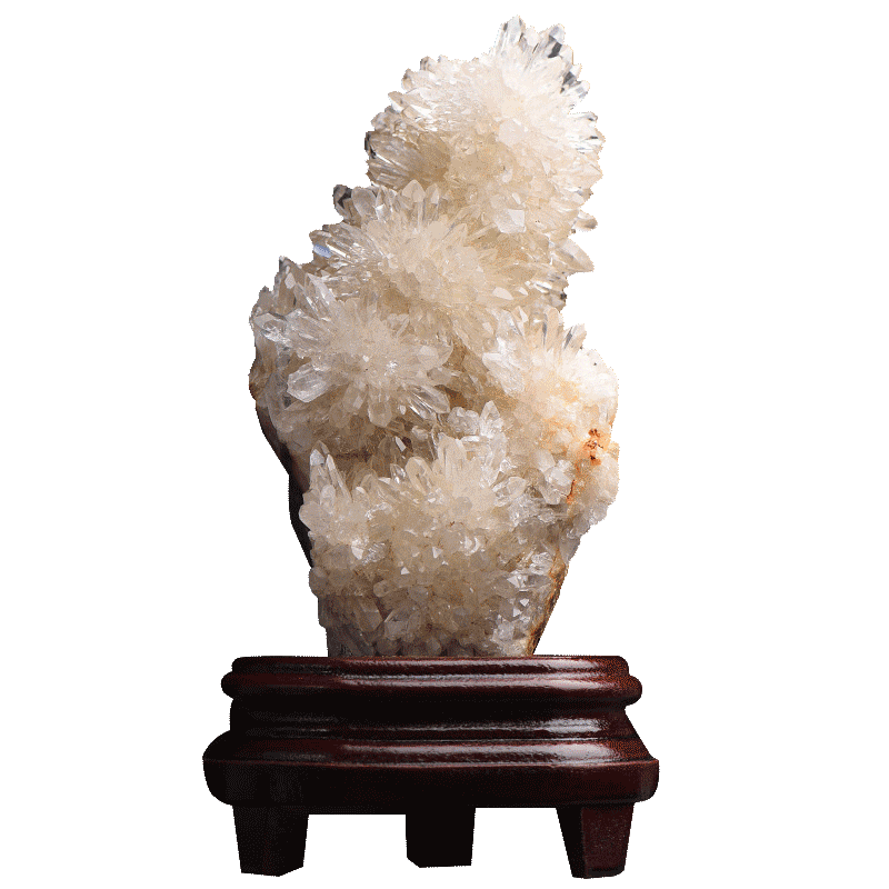 天然白水晶簇原石净化磁场消磁石家居客厅办公室摆件开业送礼