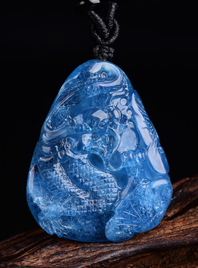 宫妃水晶女士男款龙形天然海蓝宝