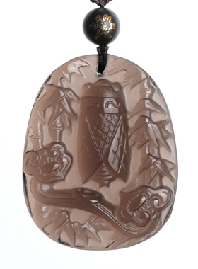 属猪阿弥陀佛吉祥物黄玉髓吊坠