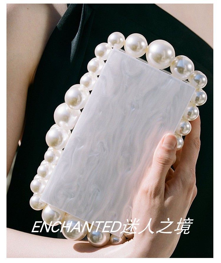 cult gaia同款时尚小众大理石纹亚克力手拿包玳瑁小方包晚宴包包