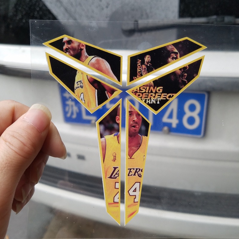 NBA科比24号logo黑曼巴汽车贴纸篮球湖人队球队球星标志车贴