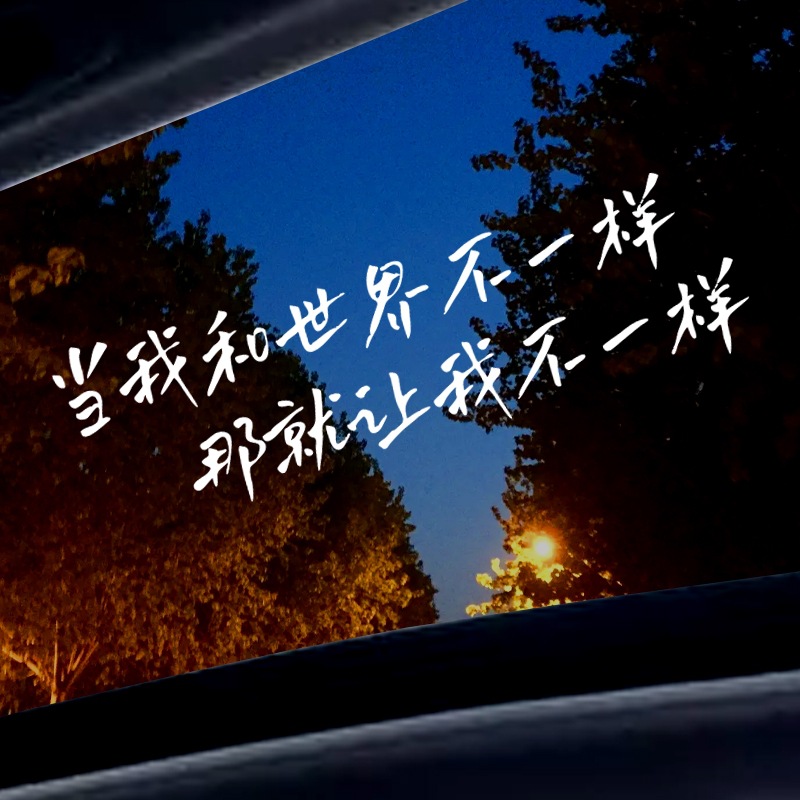 励志文字汽车贴纸天窗个性创意车贴搞笑歌词装饰后挡玻璃贴画