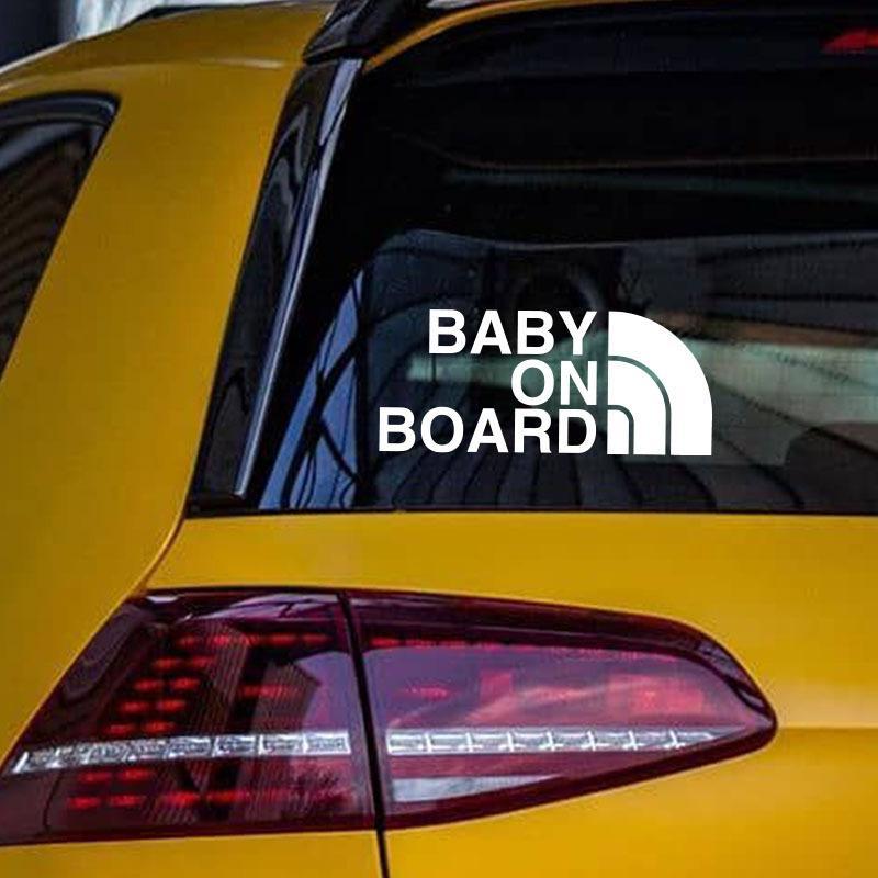 个性baby on board宝宝在车内 车内里有宝宝婴儿警示后窗汽车贴纸