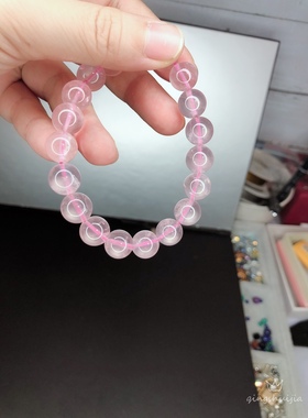 天然莫桑比克星光粉水晶粉晶，果冻一般，晶莹剔透，粉嫩无暇。