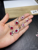 天然红宝石刚玉吊坠 百搭 时尚