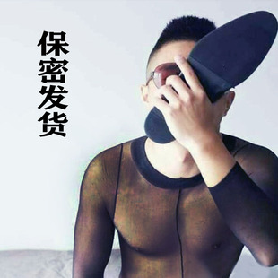 大码 连体丝袜天鹅绒柔软40D性感透明JJ套JJ套丝袜伪娘丝袜爱 男士