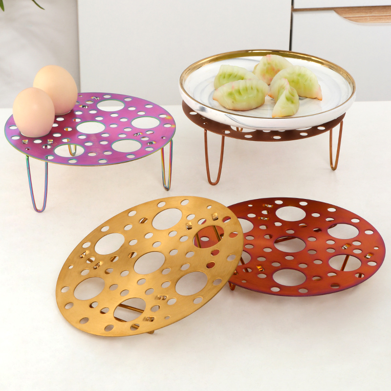 买家之星不锈钢家用隔水多功能蒸架厨H房蒸蛋包子折叠高脚架蒸笼