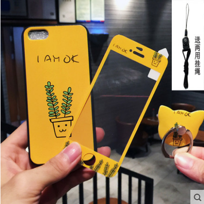 iPhone5s¸Ö»¯Ä¤¿É°®¿¨Í¨È«ÆÁ¸²¸ÇÈ«°ü±ßse²ÊĤËÍÊÖ»ú¿Ç¹ÒÉþÖ¸»·