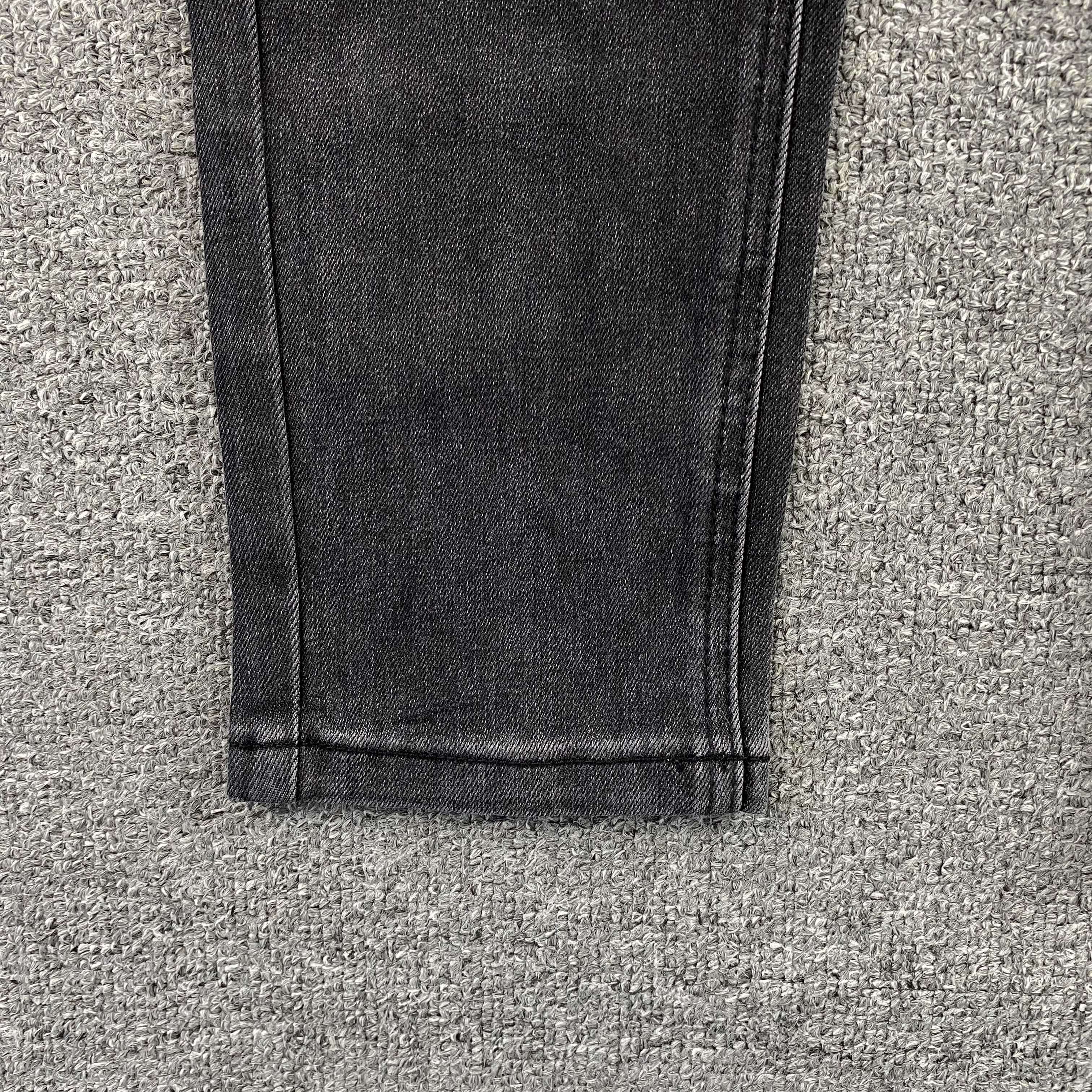 thumbnail for Trendy fashion wash symbol embroidery logo ripped skinny jeans trousers