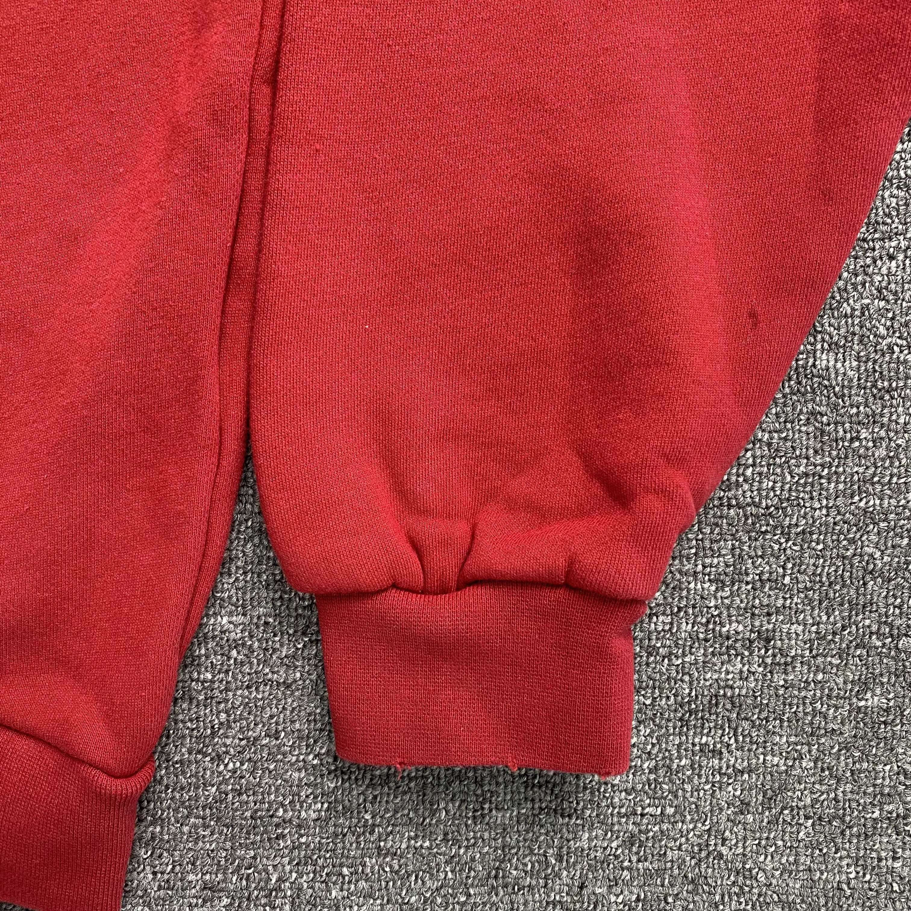 thumbnail for Distressed letter logo print worn worn distressed fleece hooded sweatshirt