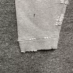 Casual Hoodie with Letter Logo Print, Distressed Details, and Modern Style