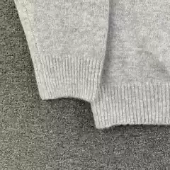Trendy Minimalist Letter Jacquard Logo Crewneck Pullover Sweater