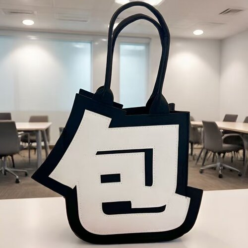爆款不织布汉字造型创意手提包抽象小众包轻便可手提斜挎百搭毛毡