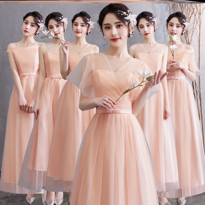 2020 Banquet Party new pattern Show thin Bridesmaid full dress have more cash than can be accounted for Sen family Arm Sisters graduation fashionin the Women's clothing/Boutique , Wedding/Cheongsam/Formal dress , Formal dress/Evening  category - from Buy2taobao.com to provide professional Taobao agent buy service