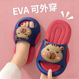 EVA卡皮巴拉儿童拖鞋女童公主风防滑透气不臭脚软底宝宝外穿凉鞋