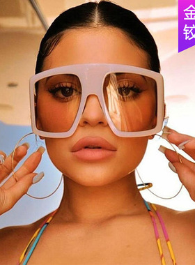 墨镜方形欧美复古风金属太阳镜