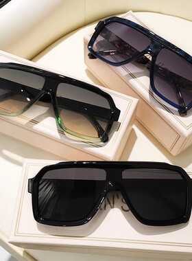 飞行员蛤蟆形墨镜感2025新款防紫外线太阳镜个性海边太阳眼镜大框