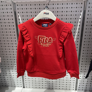 26春季 T恤卫衣 新款 长袖 K61G611201 女小童针织套头衫 FILA斐乐童装