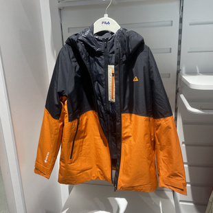 FILA斐乐童装25冬季男大童三合一梭织羽绒服上衣两件套K12B543913