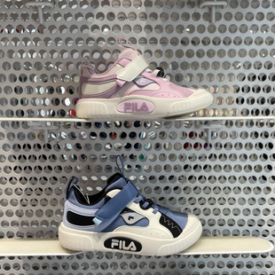 FILA斐乐童鞋 K64B411301 2025秋冬男女小童抗菌百搭魔术贴休闲板鞋