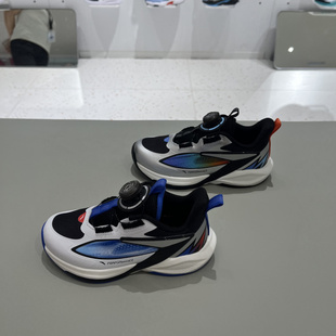 安踏儿童运动鞋2025冬季新款男小童防滑减震旋钮跑步鞋 312549960