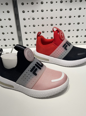 一口价现货斐乐FILA童鞋夏男女小童亮灯鞋一脚蹬训练鞋K14B112403