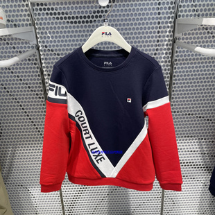 男大童针织套头衫 新款 休闲运动卫衣K62B543202 25冬季 FILA斐乐童装