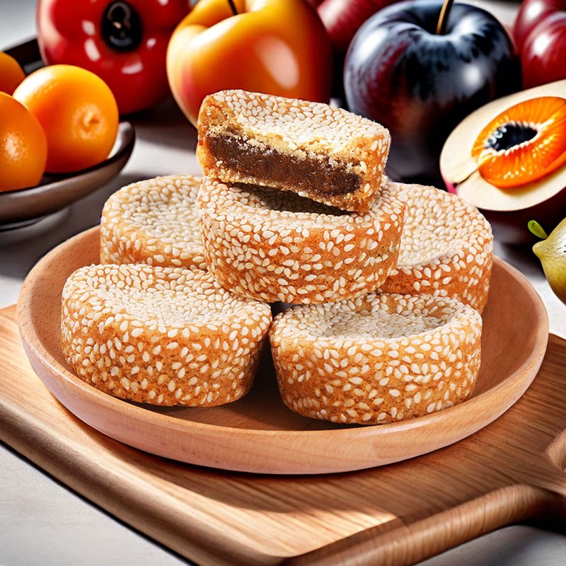 国贤老北京枣泥馅饼枣泥麻饼传统中式糕点早餐下午茶甜点独立包装