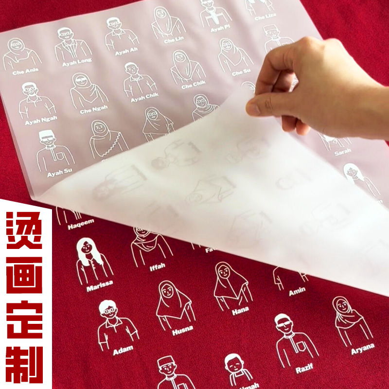 烫画定制服装创意图案烫印贴纸设计衣服T恤装饰热转印贴来图定做