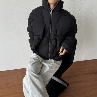 PCGO山本风假两件保暖宽松棉服