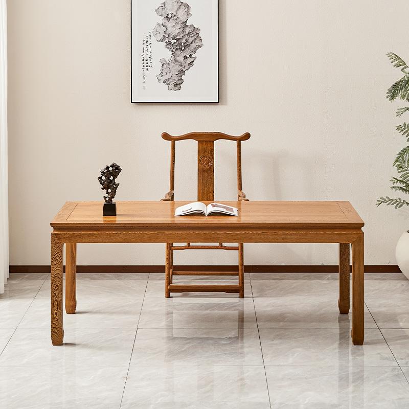 林潇馆鸡翅木画案书法桌新中式