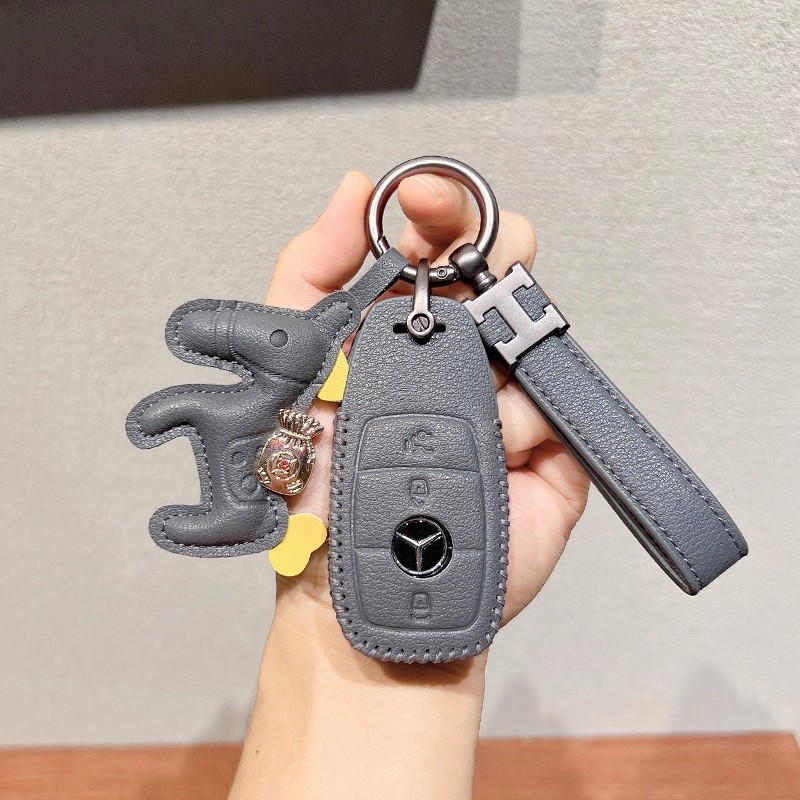 适用于大象灰简约高档奔驰钥匙套