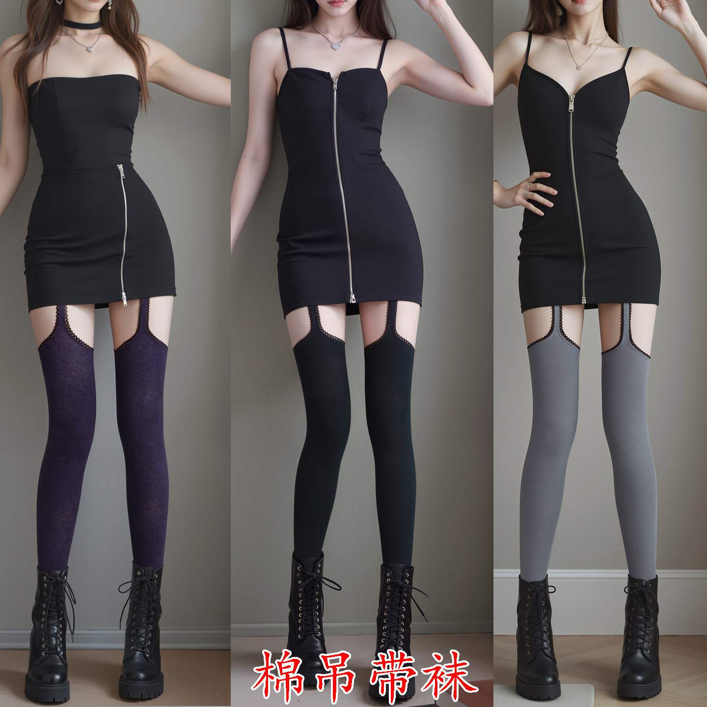 春秋款吊带打底袜黑大腿袜性感舒适棉连袜细条纹女袜性感长筒连袜,女士内衣/男士内衣/家居服,连裤袜/打底袜,淘宝优惠券,粉丝福利购,淘宝优惠卷