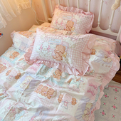 微甜集市原创设计小熊纯棉四件套60支床上用品长绒棉被套全棉A类