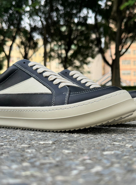2023秋 RO FABLED真皮低帮鞋男厚底黑白系带暗黑高街休闲板鞋潮欧
