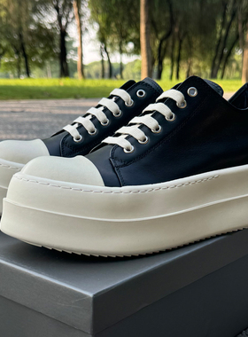 2024ss 欧美潮鞋 RO FABLED 低帮鞋真皮男鞋系带休闲板鞋厚底增高