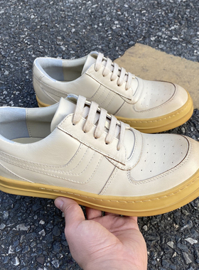 2025ss RO FABLED低帮鞋大钩子真皮做旧复古擦色男鞋厚底欧美潮鞋